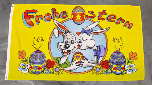 Fahne flagge frohe ostern - fahne,