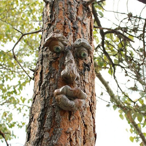 Garten skulptur baum gesicht - baum,