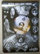 PAISTE POSTER 40 x 60 - ALPHA BRILLIANT FINISH DIV. ARTISTS - BECKEN CYMBALS