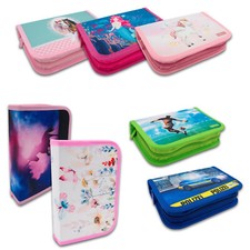 itenga Feder Mäppchen Etui 28 teilig gefüllt 1 Zipper Federmappe Jungen Mädchen