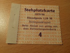 Eintrittskarte Ticket Dynamo Dresden FC Karl Marx Stadt  DDR Oberliga 1979