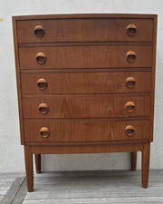 Kai Kristiansen zierliche Kommode Teak Denmark 5 Schubladen danish design