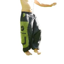 Goa Haremshose mit aufgestickter Lebensblume, fester Stoff, in mehreren Farben