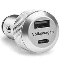 original VW USB Adapter USB-A USB-C Aluminium Ladeadapter Handy laden charging