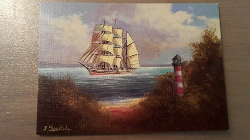 Postkarte segelschiff auslauf - segelschiff,