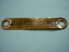 Typenschild Lepper - Super Bielefeld von einem Fahrradsattel aus den 50er Jahren