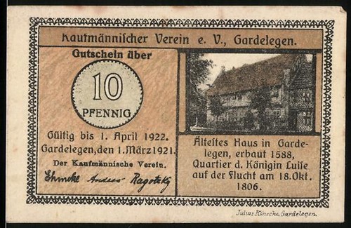 Notgeld gardelegen 1921 10 - 1921,,
