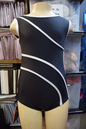 Schwarzes lycra silber - schwarzes, detail