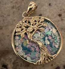 Anhänger, Silber 925 vergoldet, römisches Glas, Anh. 30 mm Durchmesser, Öse7x5