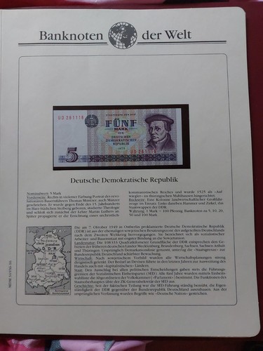 Banknoten der welt ddr mark - welt, 5
