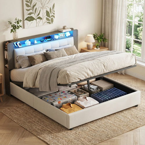 Doppelbett mit led - doppelbett,