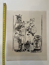 Picasso The King and the Clown Orig Litho 1958 signed in the plate Mourlot Paris