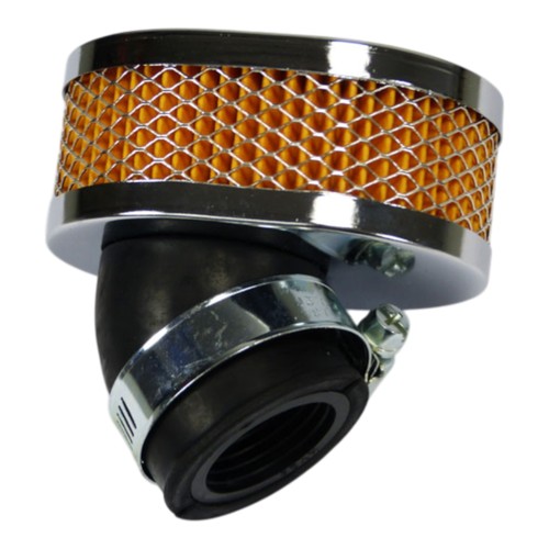 Luftfilter oval chrom 35mm - oval,