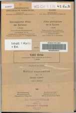 Atlas Geologique de la Suisse. No. 42. Ex. B. 1202 Orbe. 1:25.000. (1 Karte + 1 