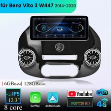 12.3" Android 14 Autoradio 6+128GB Carplay für Mercedes Vito W447 2014-2020