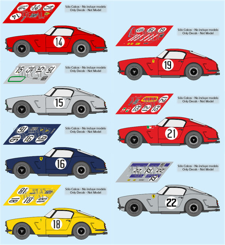 Decals ferrari 250 swb - decals,