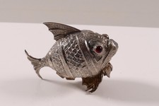 Silberfigur Silber Fisch mit