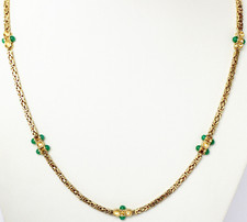 Schwere Königskette Halskette Kette 14 Karat 585 Gold 66,89g Gelbgold Chrysopras