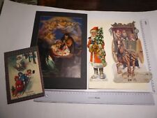 antik-modern Konvolut weihnachtlich Hinterlichtbild Oblate Blechschild Postkarte