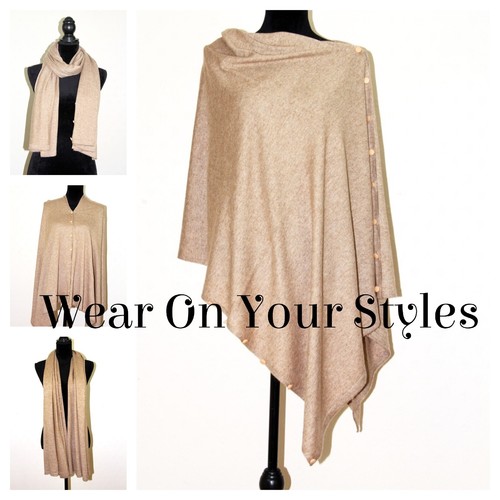 Damen kaschmir poncho pashmina - kaschmir,