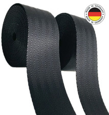 Polyester Gurtband 30mm & 40mm Schwarz – Sitzgurt, Sicherheitsgurt, Polstergurt