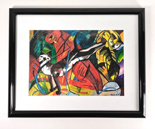Katzen nach franz marc - katzen,