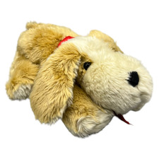 Tchibo TCM Hund Collie Bernhardiner Stofftier Plüsch 32cm Braun rotes Halstuch