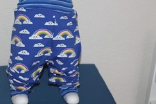 Mitwachshose-Pumphose-Jogginghose-Handmade-Gr 80-86 -92-Regenbogen-neu