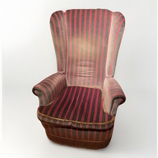 Ohrensessel Samtsessel gestreift gepolstert