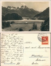 Ansichtskarte Silvaplana Silvaplauna Totale mit Bahnhof 1929