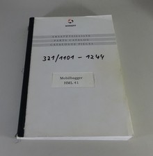 Ersatzteilliste / Teilekatalog Schaeff Mobilbagger HML 41 Stand 12/1997