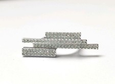 Ausgefallener extravaganter Ring von Swarovski - weiße Steine - Gr. 56 / 17,8mm