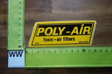 Alter Aufkleber Tankstelle Auspuff Werkstatt Luftfilter POLY-AIR air filters