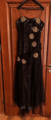 Abendkleid schwarz aus paris - schwarz,
