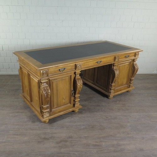 23163 schreibtisch teakholz - 23163,