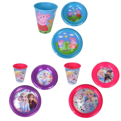 Tlg plastikgeschirr set - 3-tlg., plastikgeschirr-set