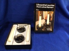 2 Rosenthal Glas,Rauchglas Leuchter,Kerzenhalter,Form ohne Namen,Björn Wiinblad