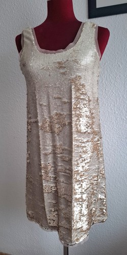 Zara kleid pailletten gold - zara,