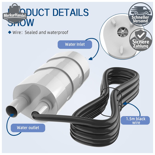 Tauchwasserpumpe 12v 840l - 12v, 840l/h