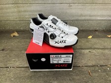 LAKE CYCLING CX403-X WIDE FIT WHITE/BLACK RENNRADSCHUHE EU43/USA10 - BRANDNEU ✅