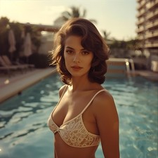 Frau Model Vintage Retro Foto 1970s Hippie Mädchen Girl Akt Aktfoto Bikini Hot