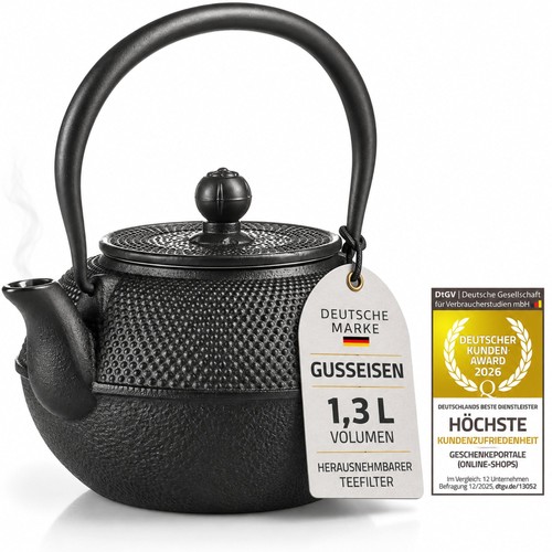Teekanne gusseisen mit sieb - sieb,