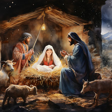 Wandbild Bethlehem Geburt Jesu