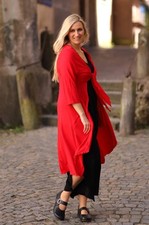 ESCALADYA - Lagenlook SHIRT JACKE Gr 40 bis 46 - rot