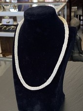 RÖHRENKETTE KETTE ROHRKETTE MODEKETTE 925 STERLING SILBER MESH OPTIK