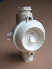 Orig. Bakelit Schalter Lichtschalter Kippschalter Aufputz weiß  alt antik