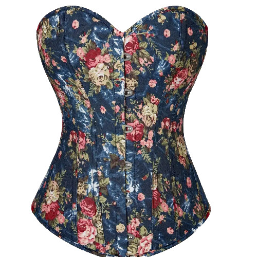 Jeans corsage korsett - korsett, blau