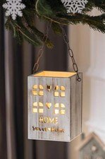 Holz Laterne Windlicht "Home