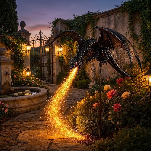 Solar drache feuer garten - drache,