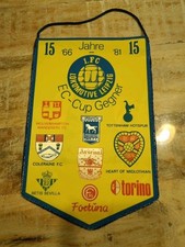 Wimpel 1.FC Lokomotive Leipzig Lok 15 Jahre Fußball DDR Oberliga EC Düsseldorf 